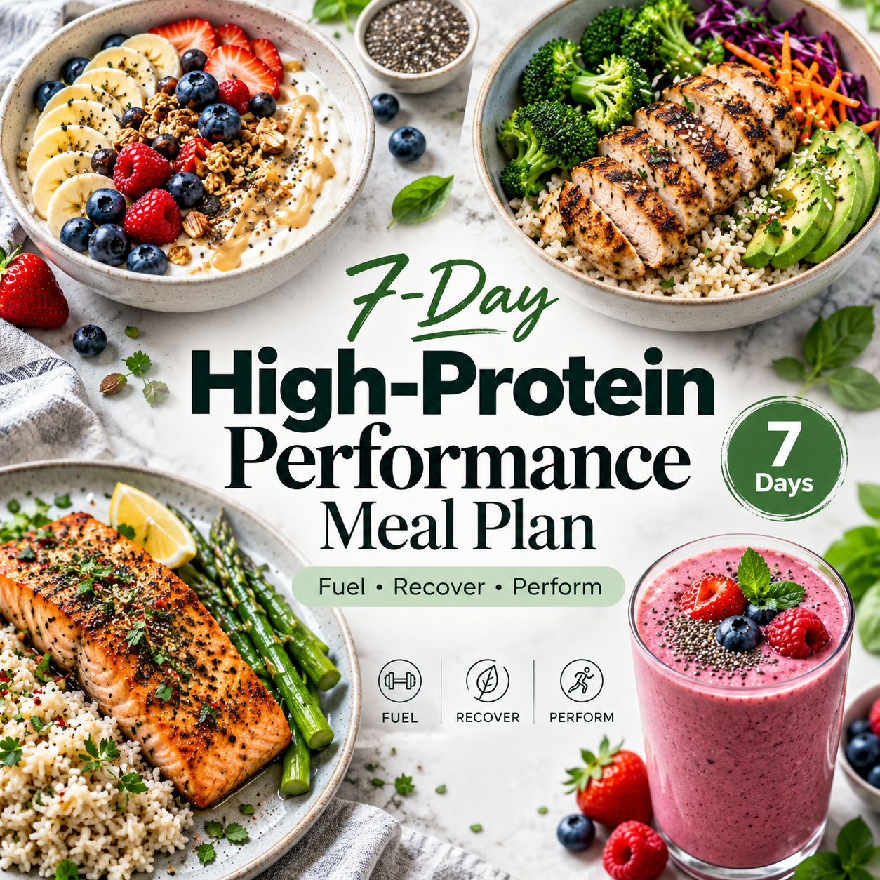 7 day high protein performance meal