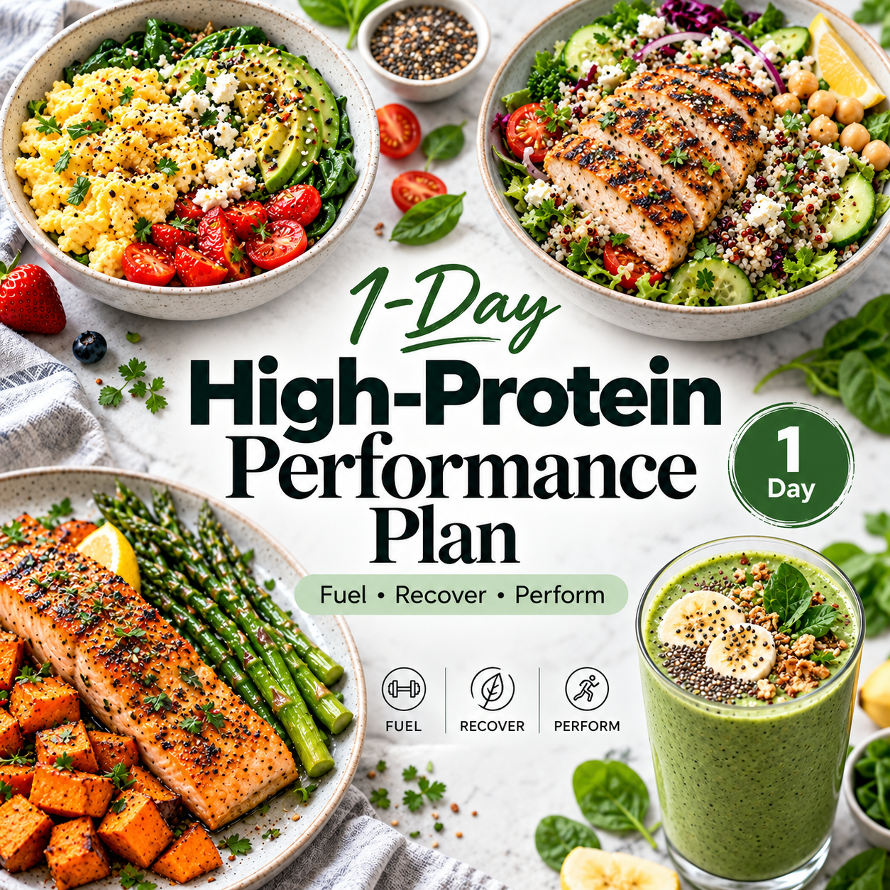 1 day high protein performance plan 